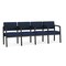 Lesro Lenox Steel 4 Seat Tandem Seating Metal Frame, Black, RF Blueberry Back, MD Ink Seat LS4103 - alternate 1
